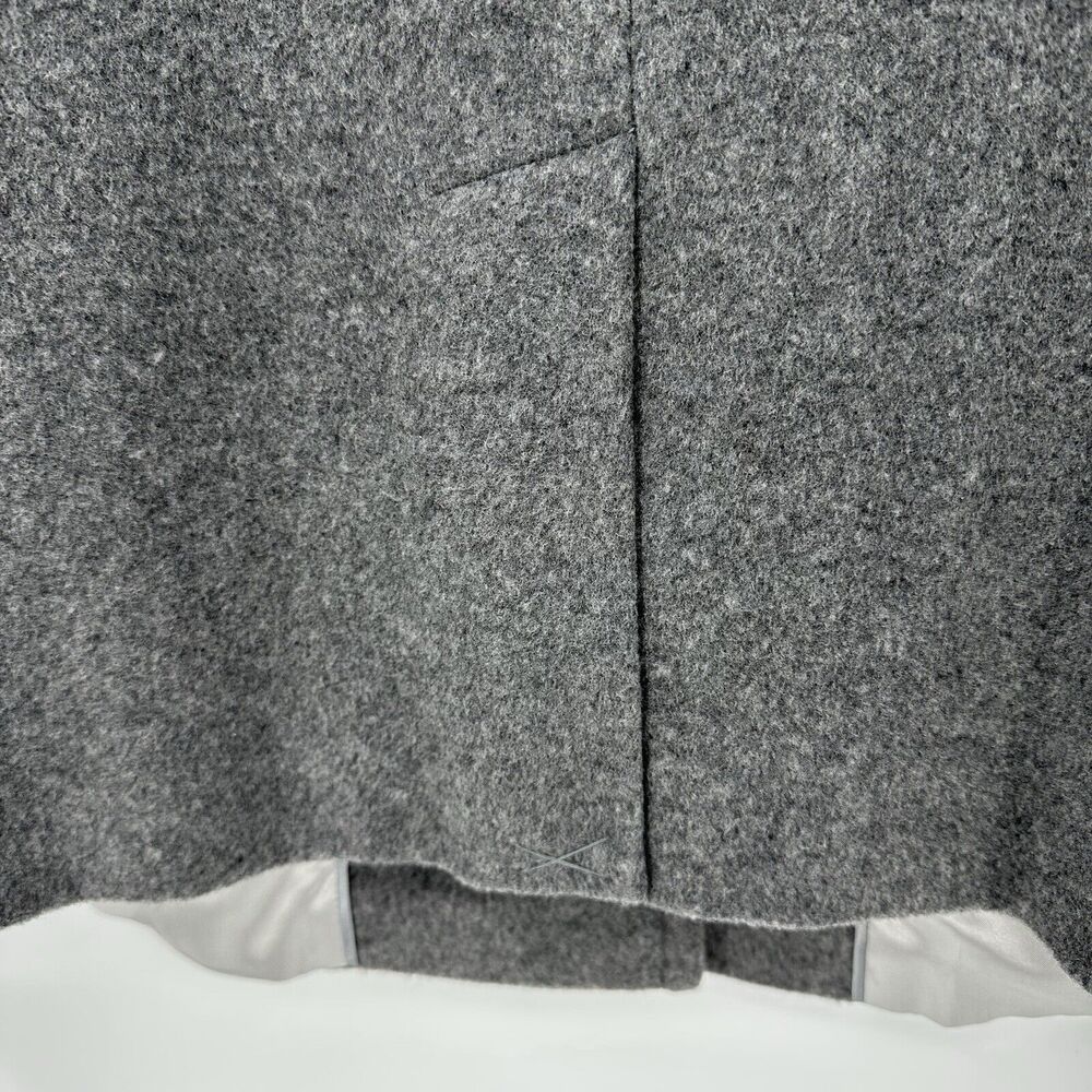 Calvin Klein Womens Coat 3X Gray Wool‎ Cashmere Blend Tailored Button Front $340 - Picture 6 of 12